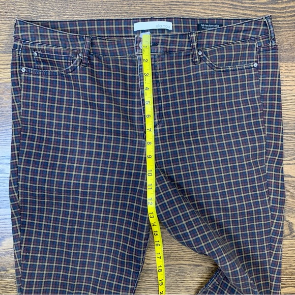 Ella Moss High-Rise Plaid Skinny Ankle Jeans - Picture 10 of 12